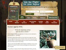 Tablet Screenshot of huntersagainstpeta.com